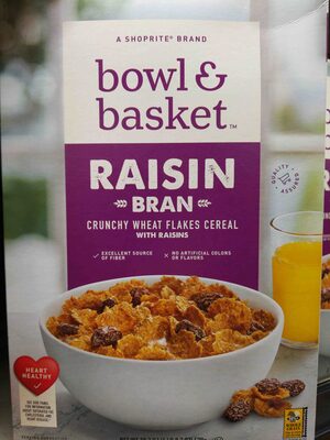 Raisin Bran Crunchy Wheat Flakes Cereal With Raisins, Raisin Bran