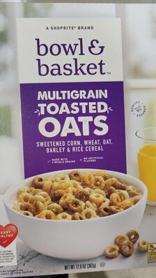 Multigrain Toasted Oats Sweetened Corn, Wheat, Oat, Barley & Rice Cereal, Multigrain Toasted Oats