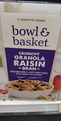 Crunchy Granola Raisin Bran Sweetened Wheat Flakes Cereal With Raisins & Oat Clusters, Crunchy Granola Raisin Bran