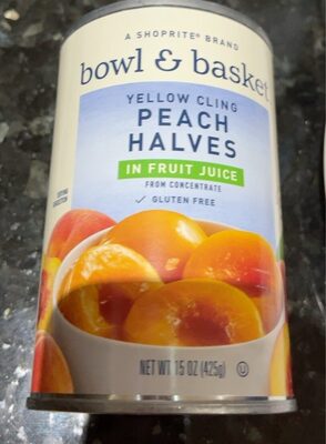 Yellow Cling Peach Halves In Fruit Juice, Fruit Juice