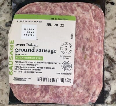 Sweet Italian Ground Sausage, Sweet Italian