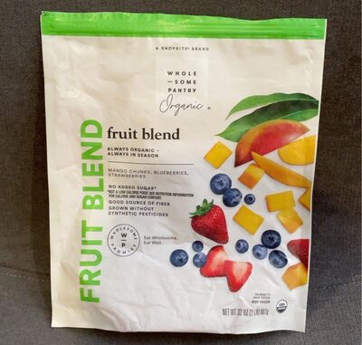 Organic, Fruit Mango Chunks, Blueberries, Strawberries Blend, Fruit