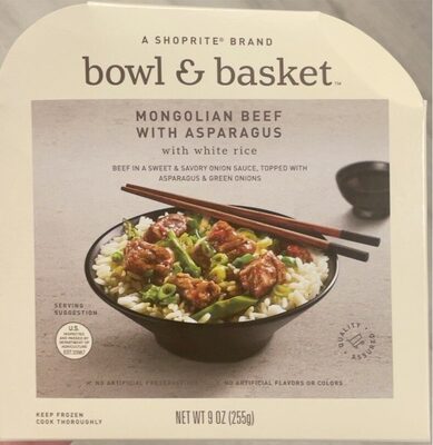 Mongolian Beef With Asparagus With White Rice, Mongolian With Asparagus