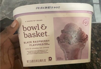 Black Raspberry Flavored Rich & Creamy Ice Cream, Black Raspberry