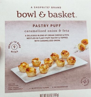 Caramelized Onion & Feta Pastry Puff, Caramelized Onion & Feta