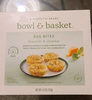 Broccoli & Cheddar Egg Bites, Broccoli & Cheddar