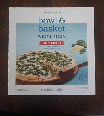 White Mozzarella Cheese, Spinach & White Sauce Thin Crust Pizza, White