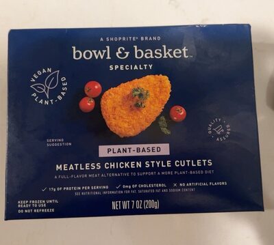 Specialty, Meatless Chicken Style Plant-Based Cutlets, Meatless Chicken Style