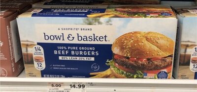80% Lean/20% Fat 100% Pure Ground Beef Burgers