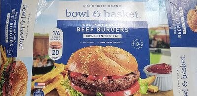 80% Lean/20% Fat 100% Pure Ground Beef Burgers