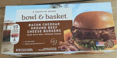 Bacon Cheddar Ground Beef Cheese Burgers, Bacon Cheddar