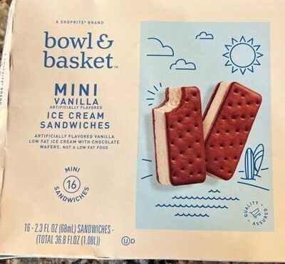 Vanilla Ice Cream Mini Sandwiches, Vanilla