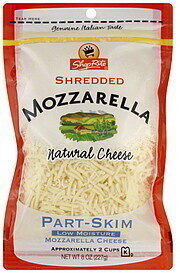 Mozzarella Low Moisture Part-Skim Shredded Cheese, Mozzarella