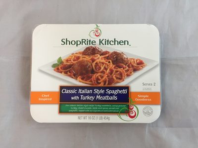 Shoprite, Kitchen, Classic Italian Style Spaghetti With Turkey Meatballs