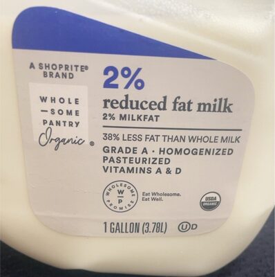 Organic, 2% Reduced Fat Milk