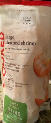 Peeled & Deveined, Tail On Large Cleaned Cooked Shrimp