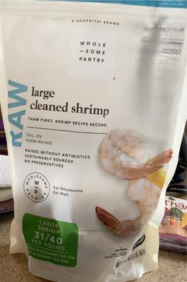 Peeled & Deveined, Tail On Large Cleaned Raw Shrimp