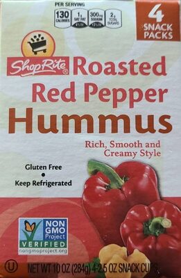 Roasted Red Pepper Hummus, Roasted Red Pepper