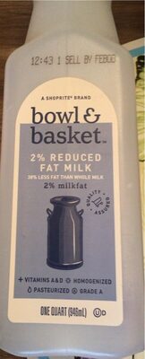 2% Reduced Fat Milk