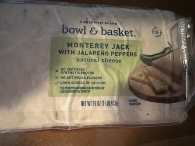 Monterey Jack Cheese With Jalapeno Peppers, Monterey Jack