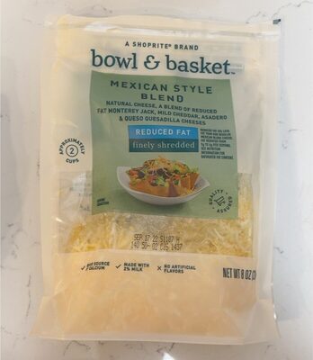 Mexican Style Blend Reduced Monterey Jack, Mild Cheddar, Asadero & Queso Quesadilla Cheeses, Mexican Style Blend