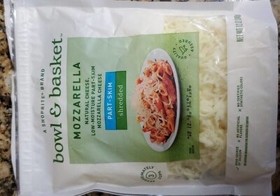 Mozzarella Low-Moisture Part-Skim Shredded Cheese, Mozzarella