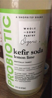 Organic, Lemon Lime Probiotic Kefir Soda, Lemon Lime