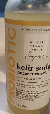 Organic, Ginger Turmeric Probiotic Kefir Soda, Ginger Turmeric