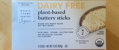 Organic, Dairy Free Plant-Based Buttery Sticks