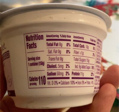 Black Cherry Fruit On The Bottom Greek Nonfat Yogurt, Black Cherry