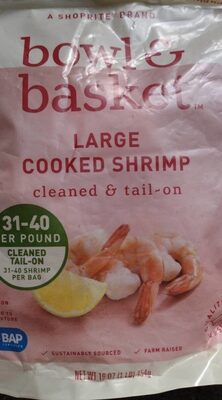 Cleaned & Tail-On Large Cooked Shrimp