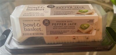 Pepper Jack Monterey Jack Cracker Cuts Cheese With Jalapeno Peppers, Pepper Jack