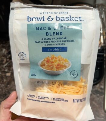 Mac & Cheese Blend Of Cheddar, Pasteurized Process American, & Swiss Cheeses, Mac & Cheese Blend