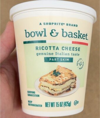 Ricotta Part Skim Cheese, Ricotta
