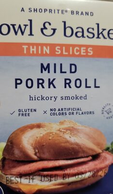 Mild Hickory Smoked Pork Roll Thin Slices, Mild Hickory Smoked