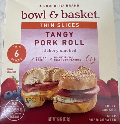 Tangy Hickory Smoked Pork Roll Thin Slices, Tangy Hickory Smoked