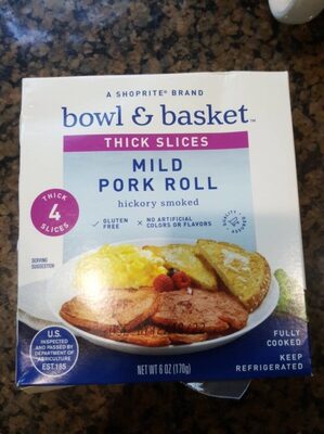 Mild Hickory Smoked Pork Roll Thick Slices, Mild Hickory Smoked