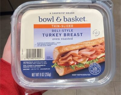 Oven Roasted Turkey Breast Deli-Style Thin-Sliced, Oven Roasted