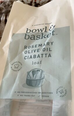 Rosemary Olive Oil Ciabatta Loaf, Rosemary Olive Oil Ciabatta