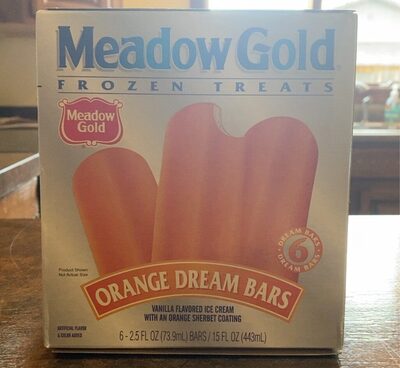 Orange Dream Vanilla Flavored Ice Cream Bars, Orange Dream Vanilla