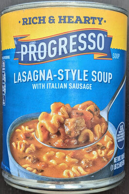 Progresso Rich & Hearty Lasagna-Style Canned Soup with Italian Sausage