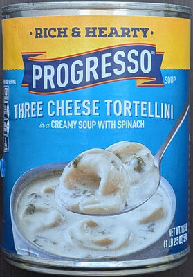 Progresso Rich & Hearty Three Cheese Tortellini in a Creamy Soup with Spinach