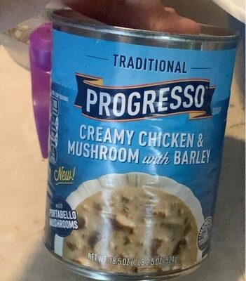 Progresso Traditional Creamy Chicken & Mushroom with Barley Soup