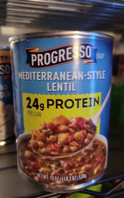 Progresso Protein Mediterranean Style Lentil Soup