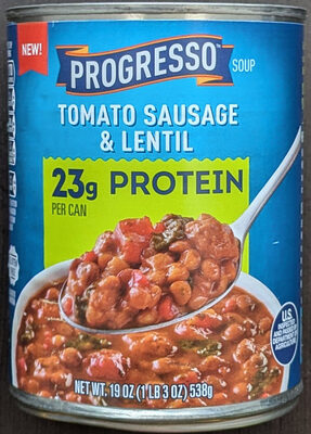 Progresso Protein Tomato Sausage & Lentil Soup