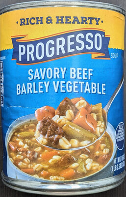 Progresso Rich & Hearty Savory Beef Barley Vegetable Soup