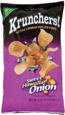 Krunchers! Kettle Cooked Potato Chips, Sweet Hawaiian Style Onion Chips, 8 Oz Bag