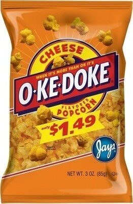 O-Ke-Doke Cheese Popcorn, 3 oz Bag
