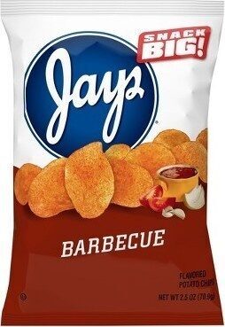 Jays BBQ Potato Chips, 2.5 Oz Bag