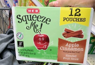 Apple Cinnamon Squeeze Me! Blended Fruit Sauce Pouches, Apple Cinnamon